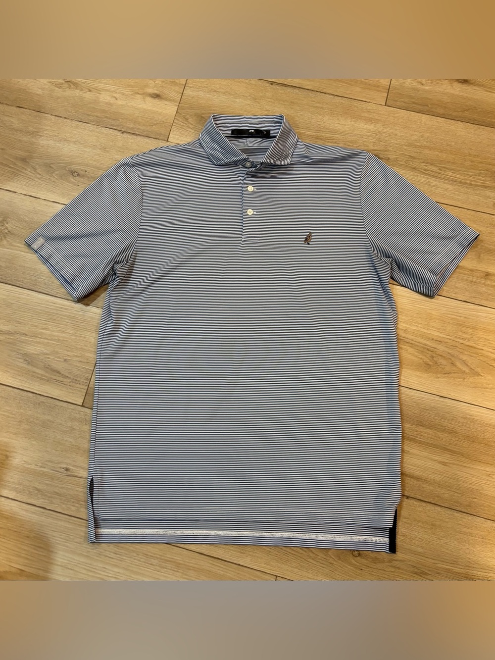 RLX Ralph Lauren Hyannisport Club Golf Cape Cod Polo Medium M Blue White Striped